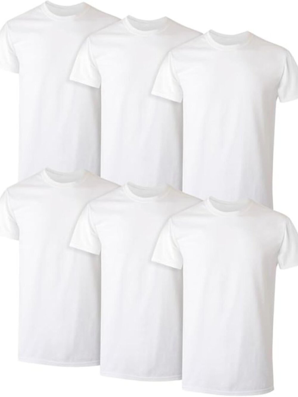 Luxury Men's Undershirt Multipack: Tag-Free, Soft Cotton 6-Pack in White/Black